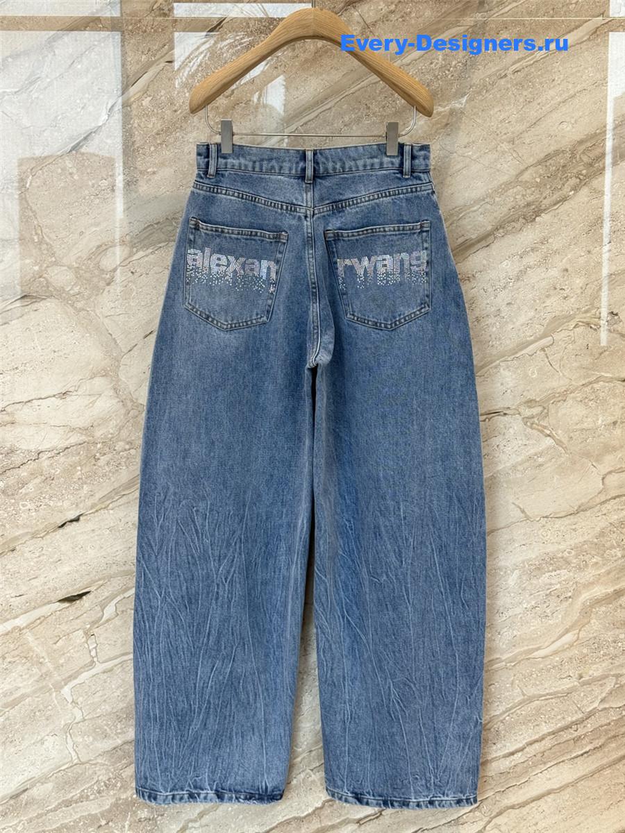 A1exa*der wang rhinestone wide leg jeans