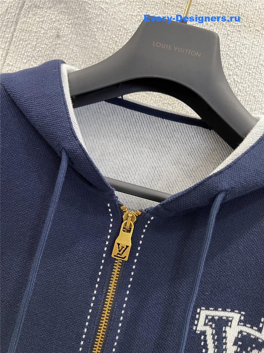 l0vis Vvtt0n graphic intarsia zipped cotton hoodie