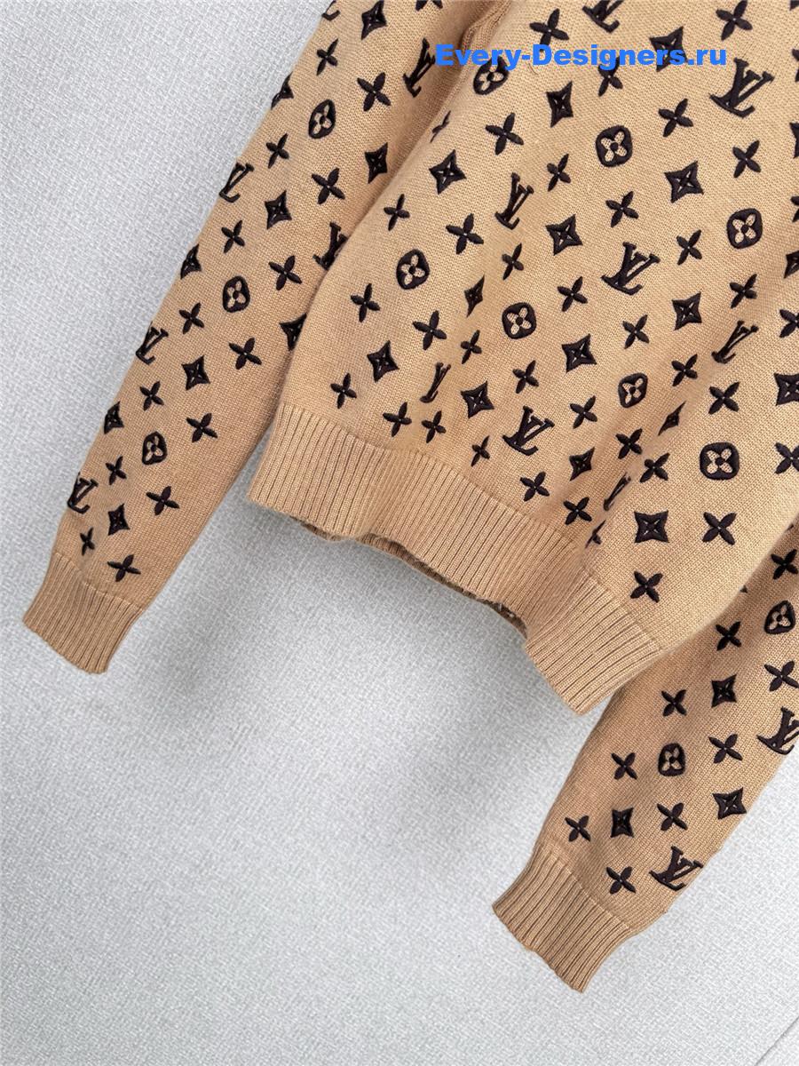 l0vis Vvtt0n monogram cashmere pullover