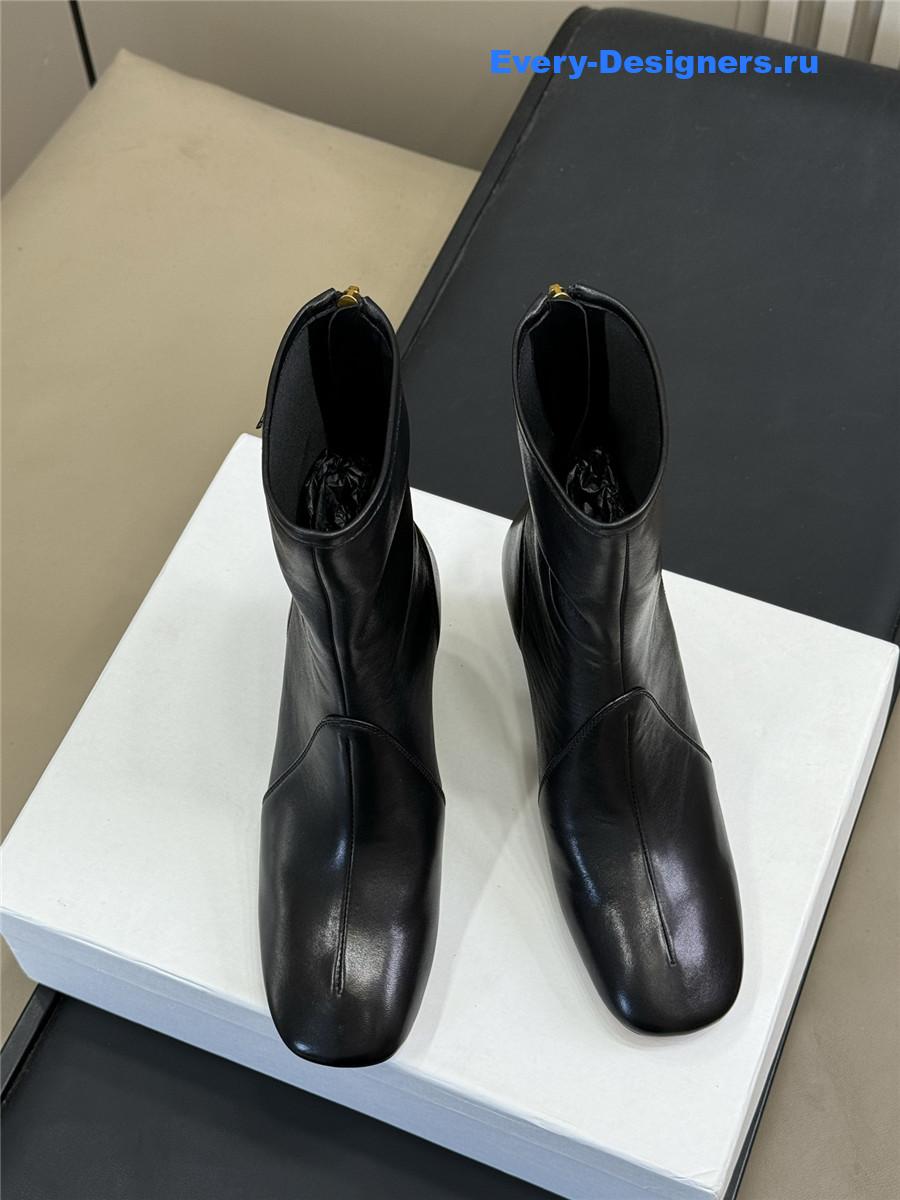 Miu Miu Black Nappa Leather Booties
