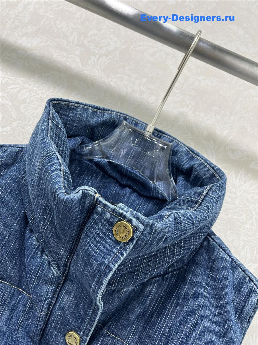l0vis Vvtt0n blue denim down vest
