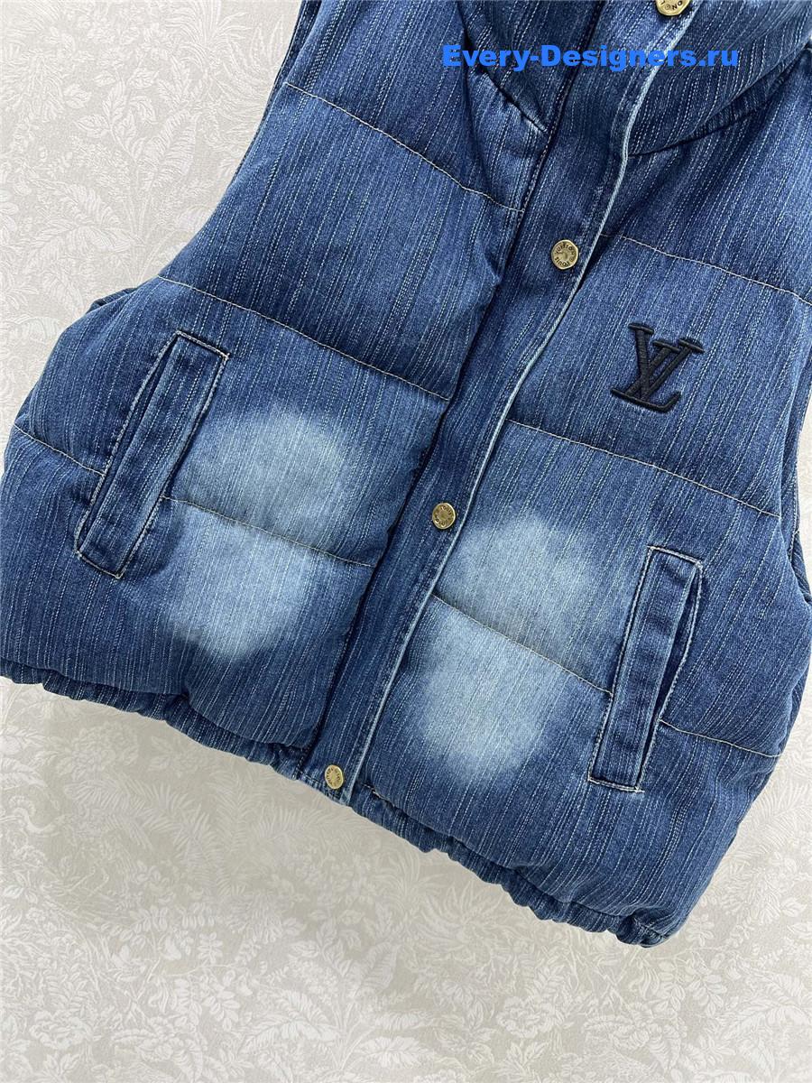l0vis Vvtt0n blue denim down vest
