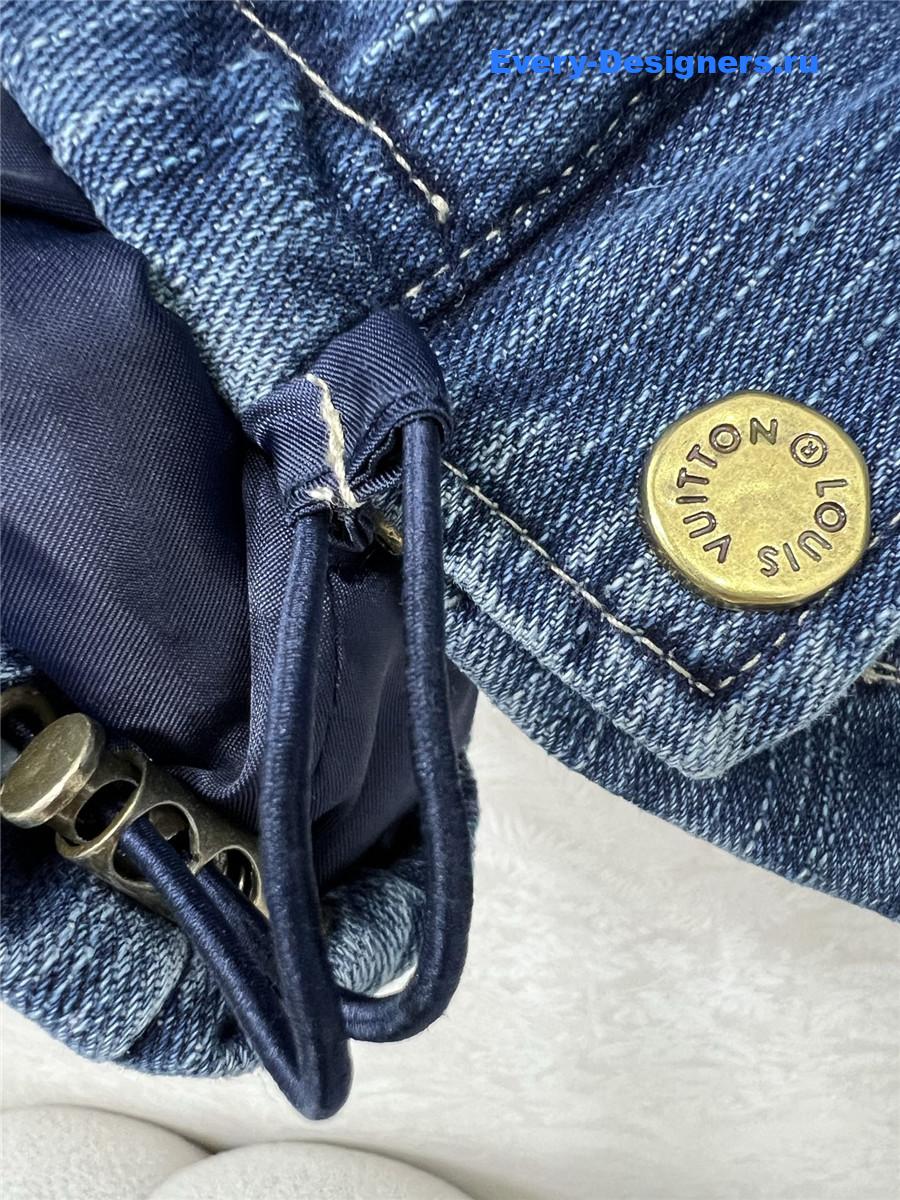 l0vis Vvtt0n blue denim down vest