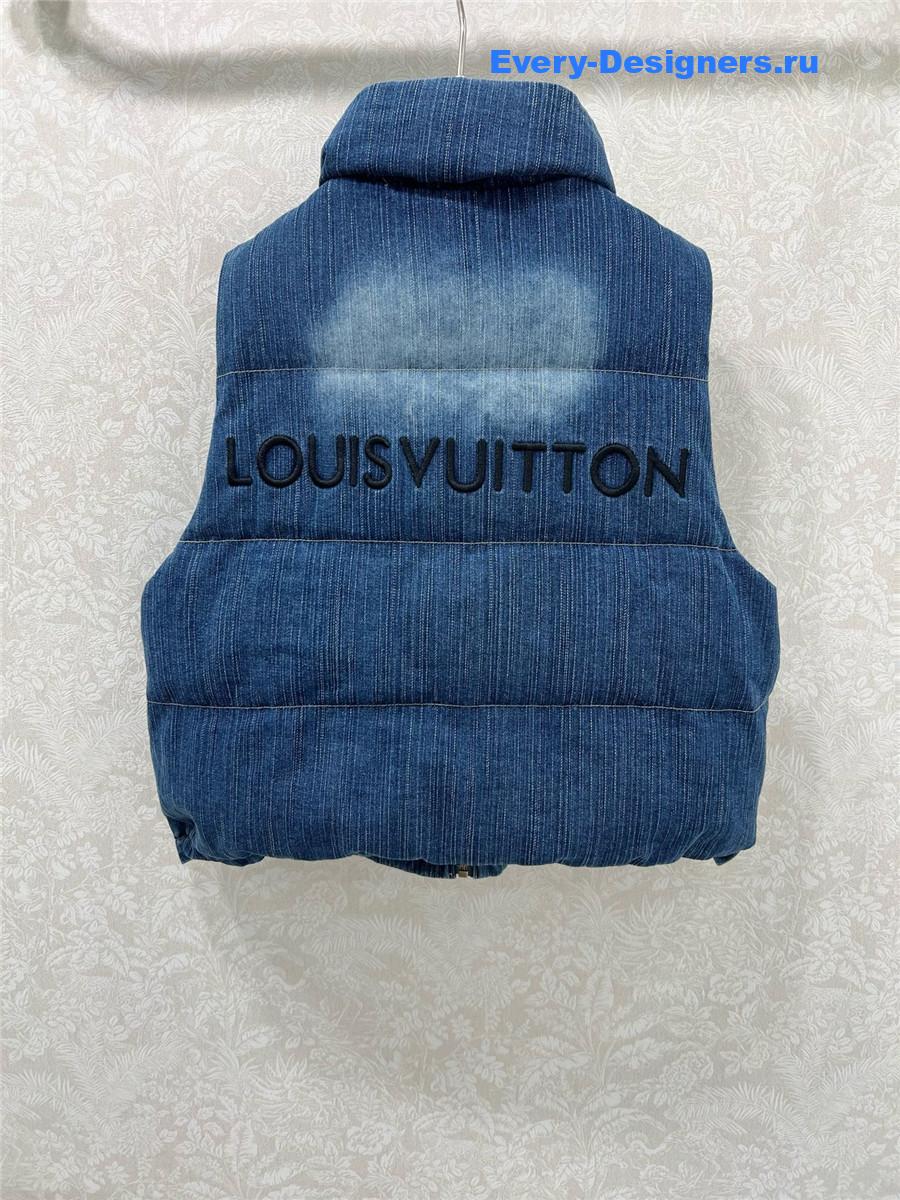 l0vis Vvtt0n blue denim down vest