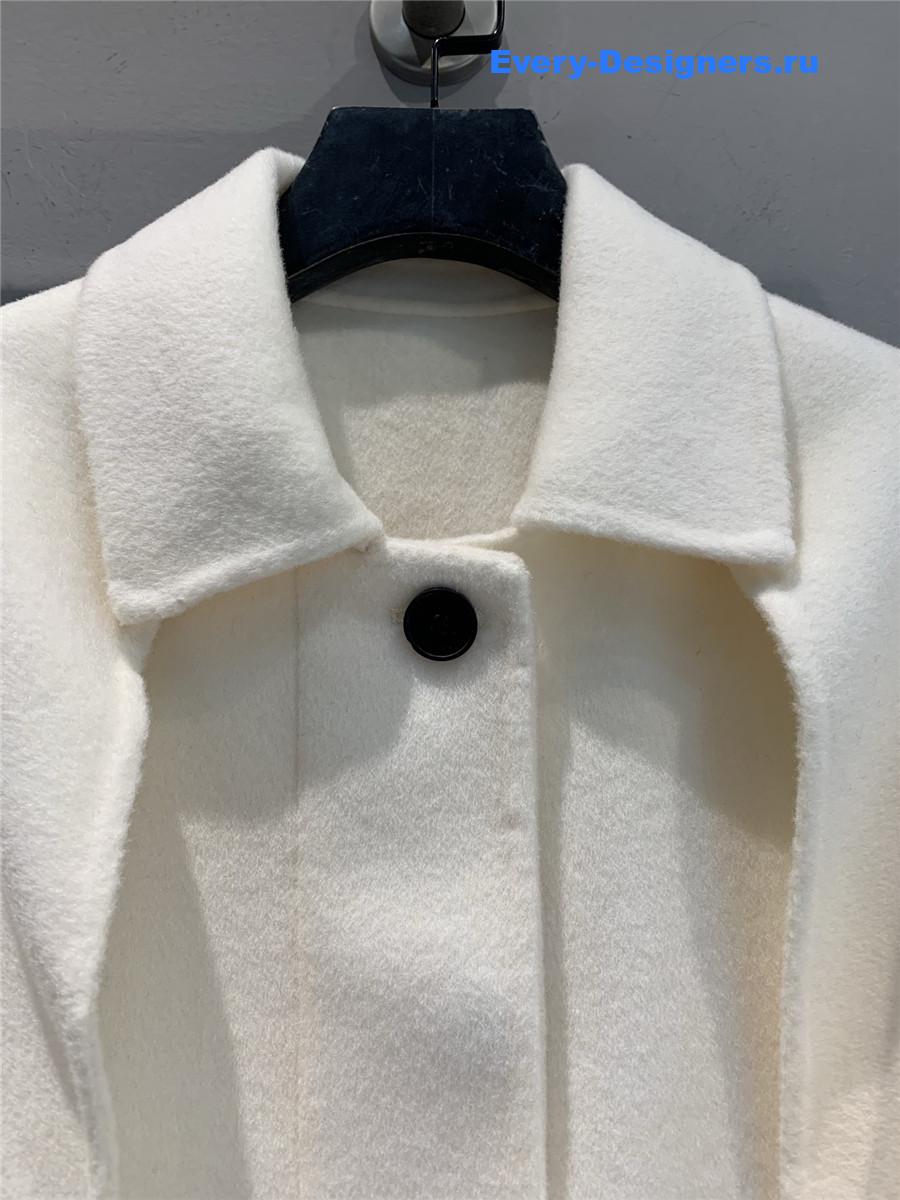 D10r cd white lapel wool cape coat