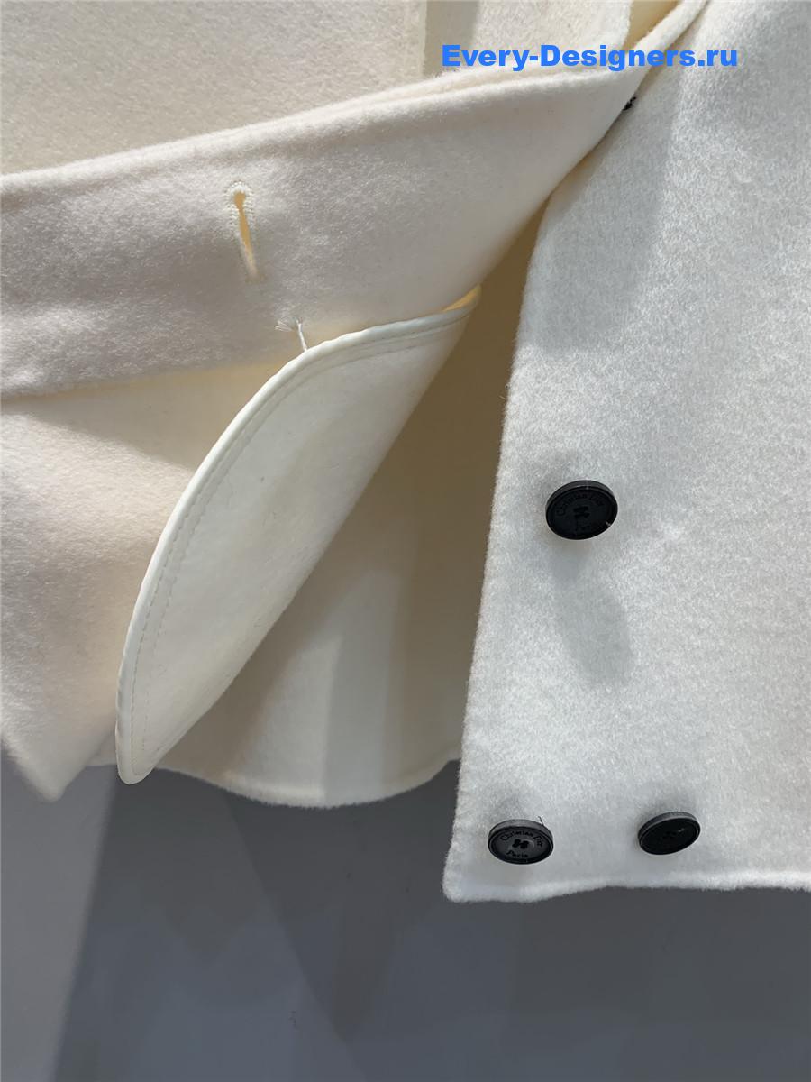 D10r cd white lapel wool cape coat