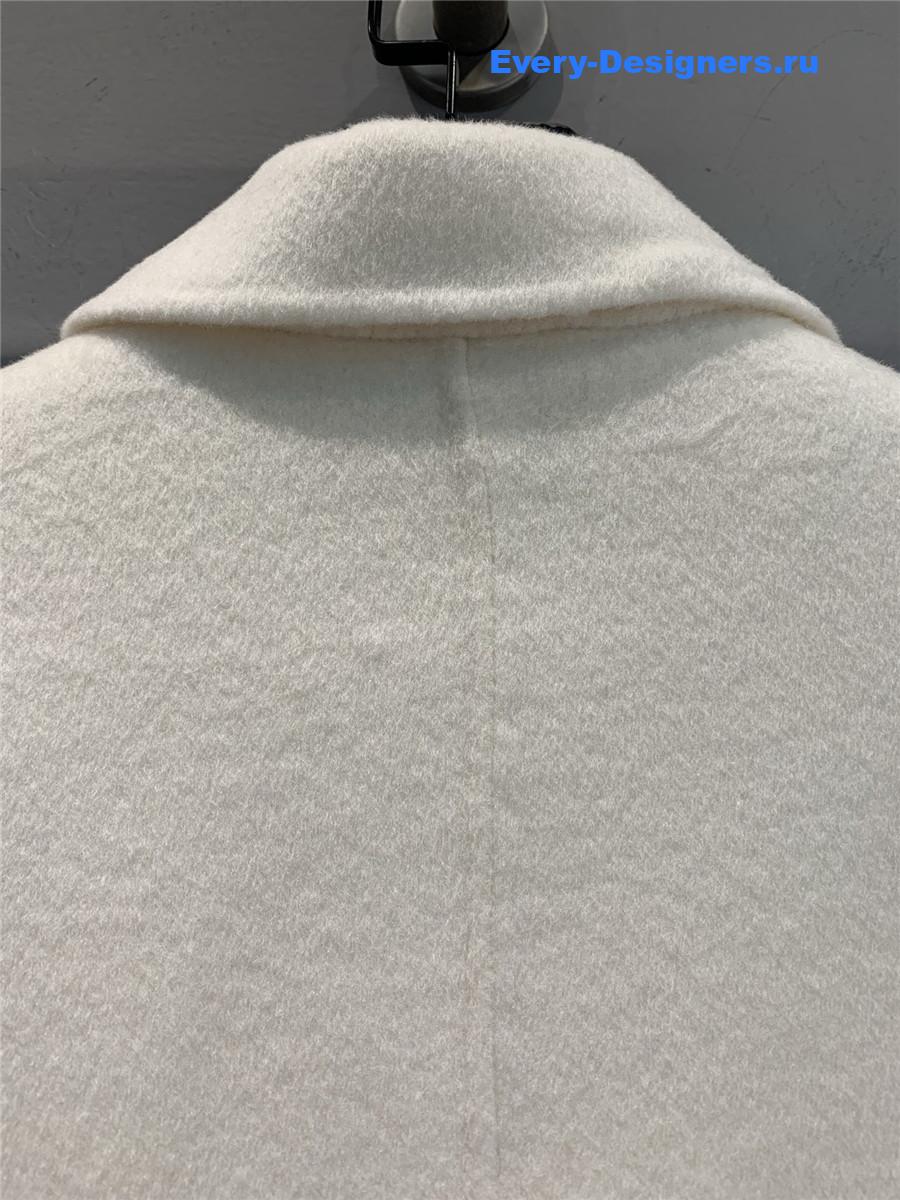 D10r cd white lapel wool cape coat