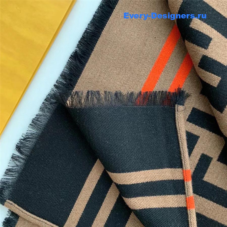 F**di black and brown ff cape