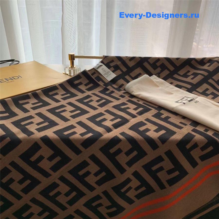 F**di black and brown ff cape