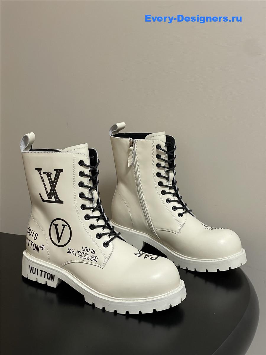 l0vis Vvtt0n white side zipper platform martin boots