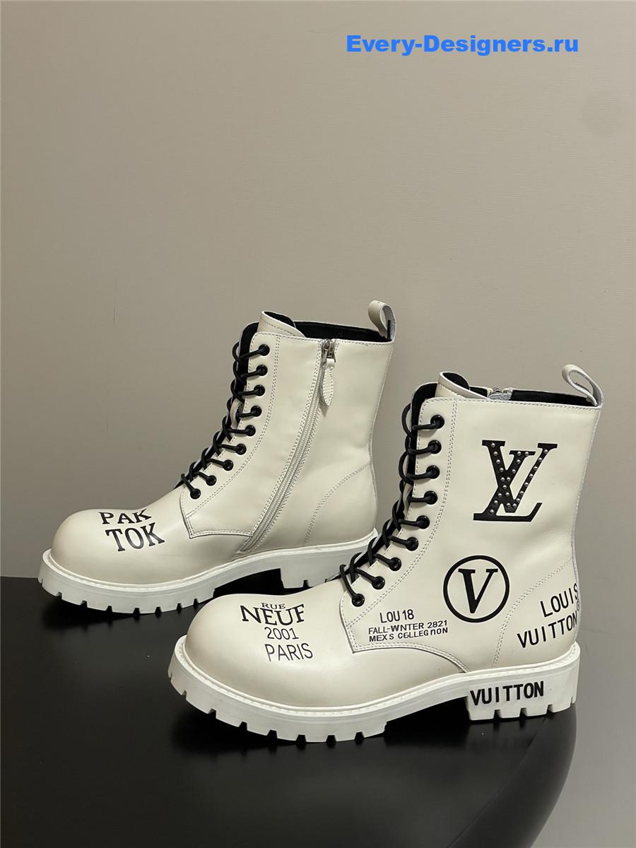 l0vis Vvtt0n white side zipper platform martin boots