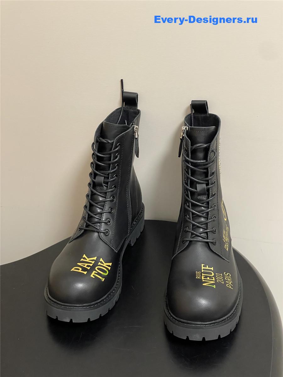 l0vis Vvtt0n black side zipper platform martin boots