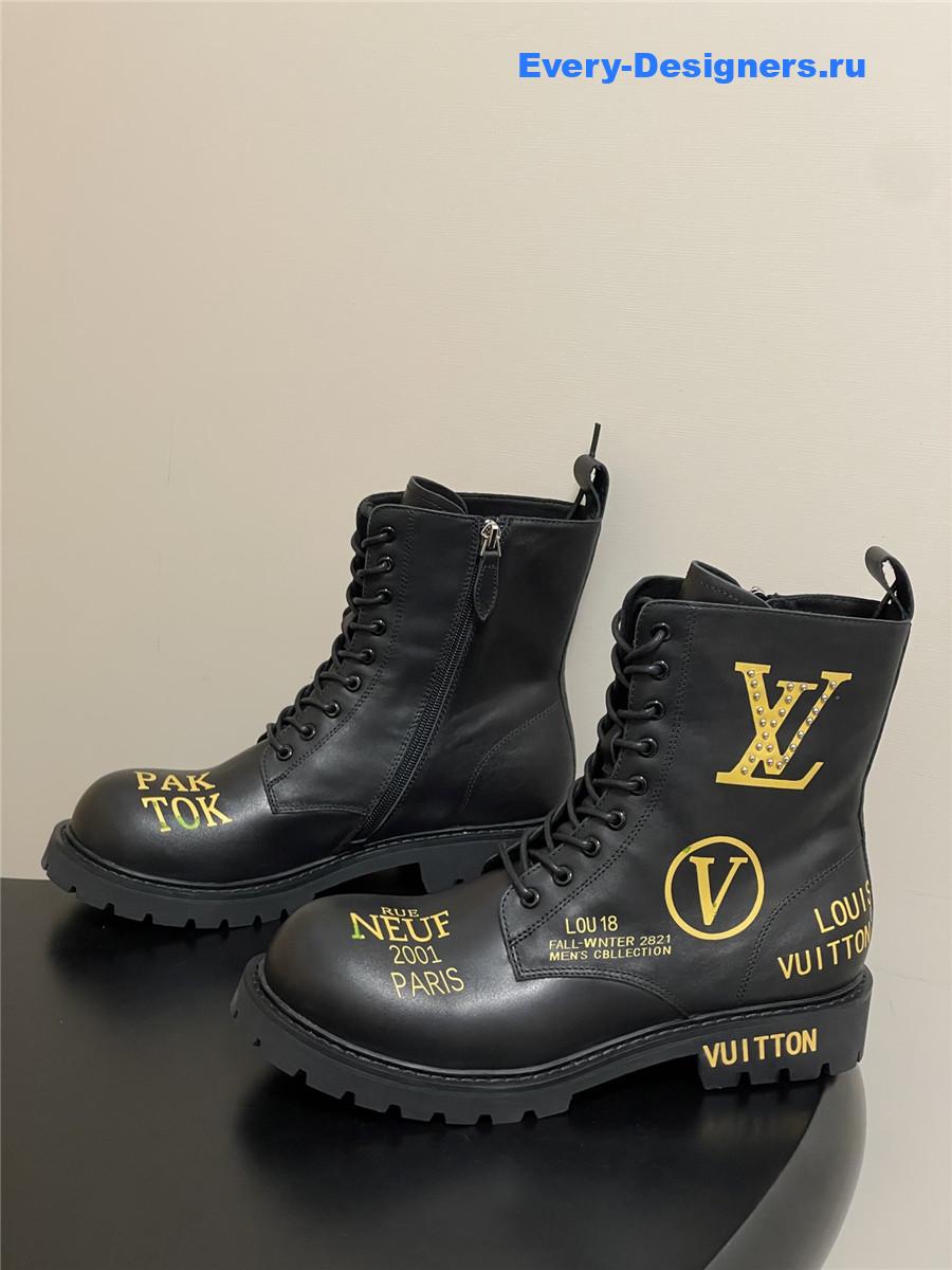 l0vis Vvtt0n black side zipper platform martin boots