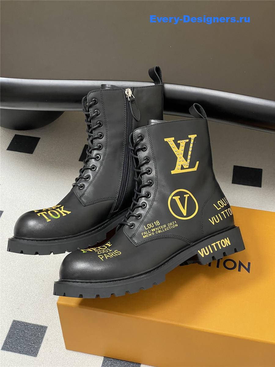 l0vis Vvtt0n black side zipper platform martin boots