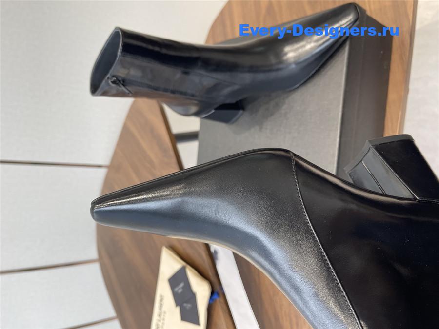 Sa1nt Lau*nt rainer black waxed leather boots