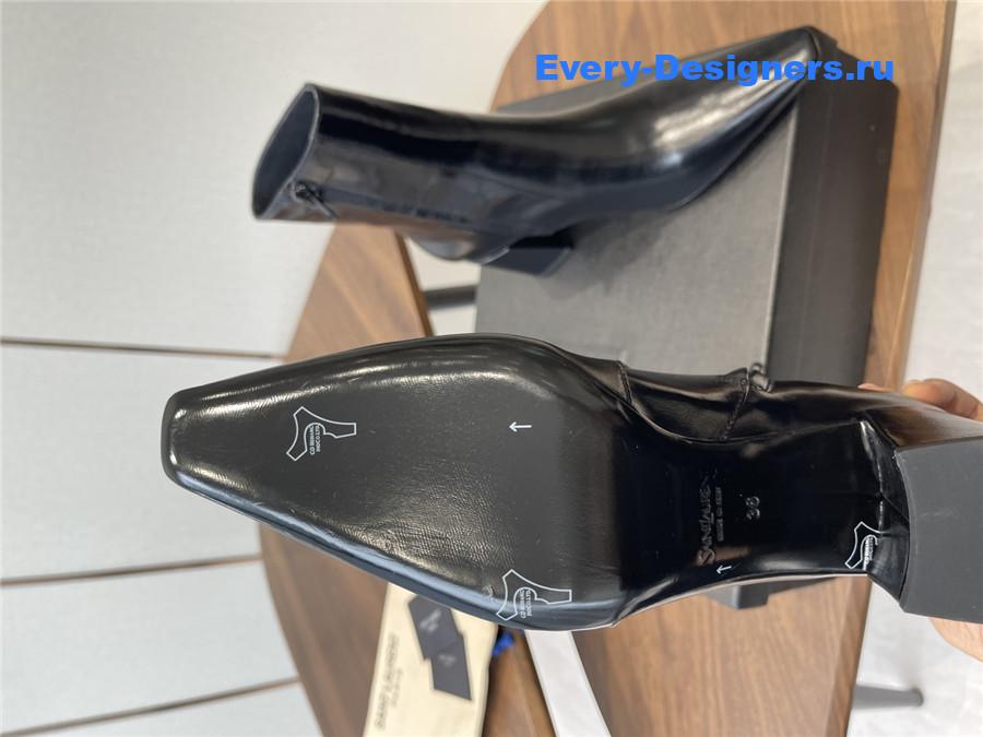 Sa1nt Lau*nt rainer black waxed leather boots