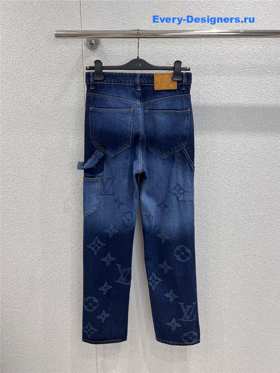l0vis Vvtt0n monogram denim workwear pants