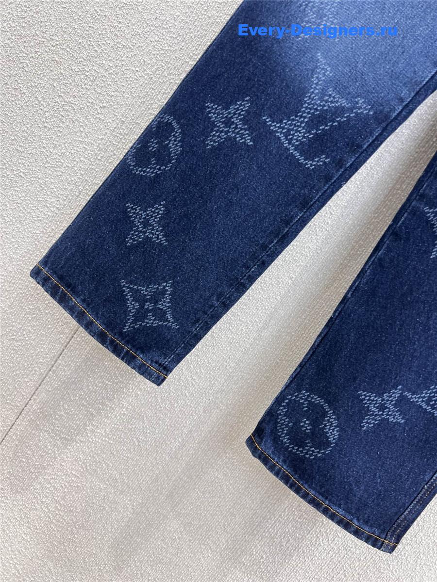 l0vis Vvtt0n monogram denim workwear pants