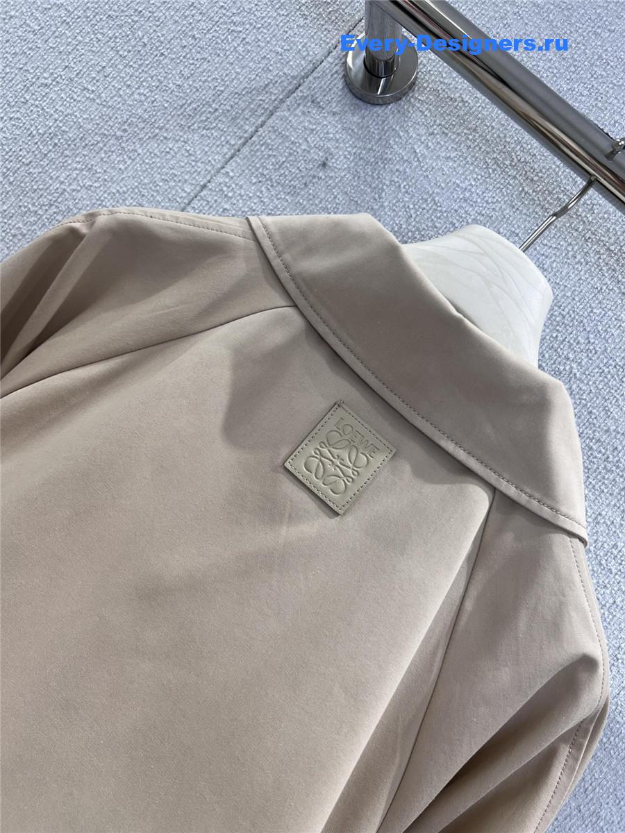 L0ew* beige cropped trench jacket