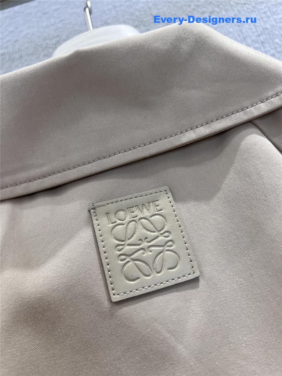 L0ew* beige cropped trench jacket