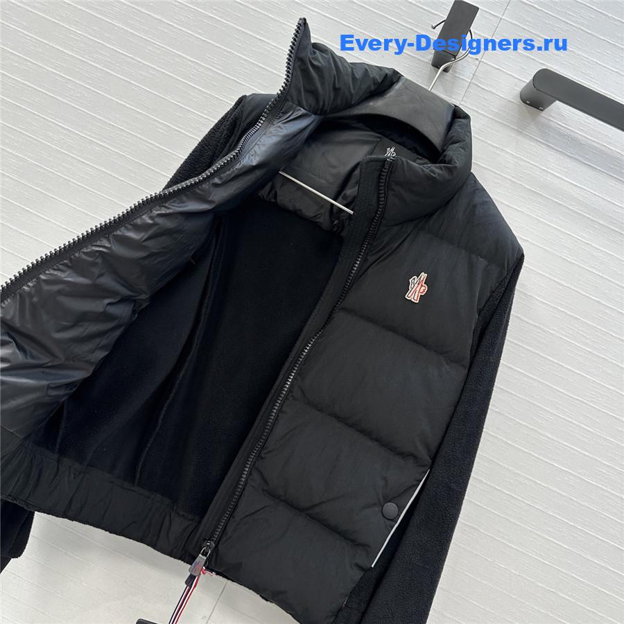 Moncler Black Grenoble Polartec Quilted zip-up Jacket