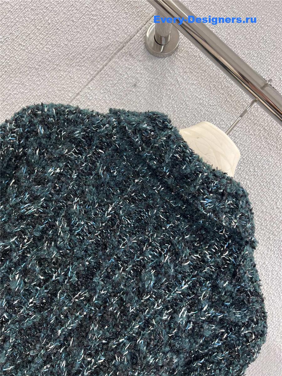 Ch**el green cashmere knit cardigan