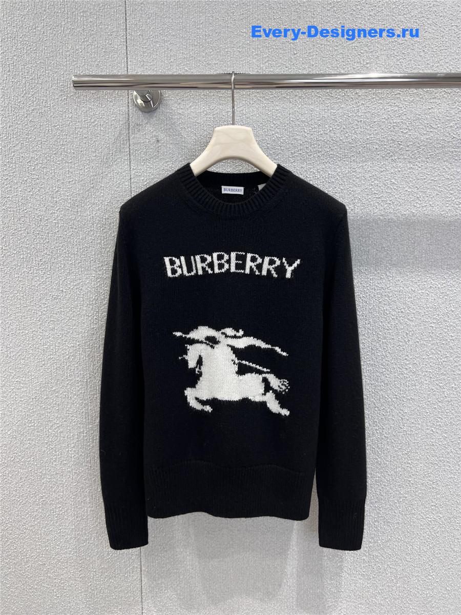 Bv*b*rry black equestrian knight sweater