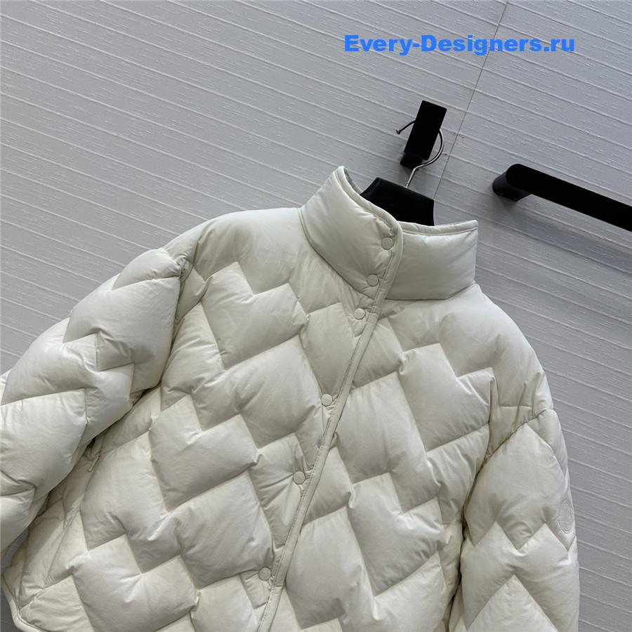 Moncler White Senevee Quilted Puffer Jacket