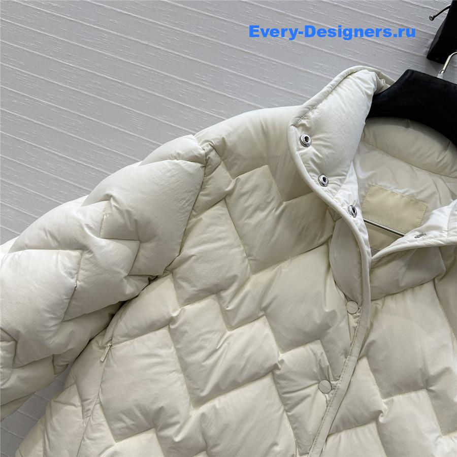 Moncler White Senevee Quilted Puffer Jacket