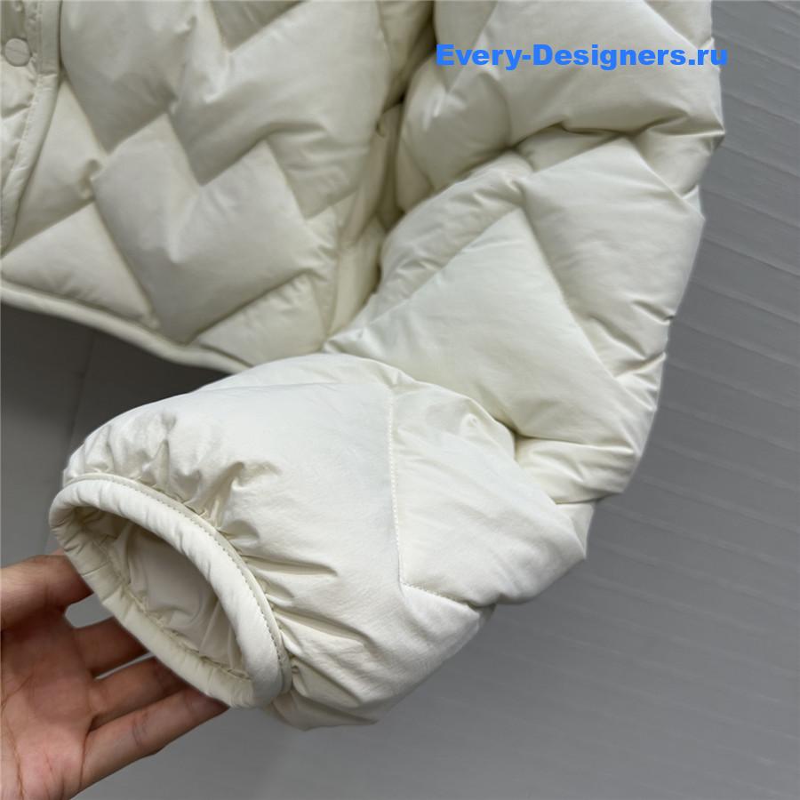 Moncler White Senevee Quilted Puffer Jacket