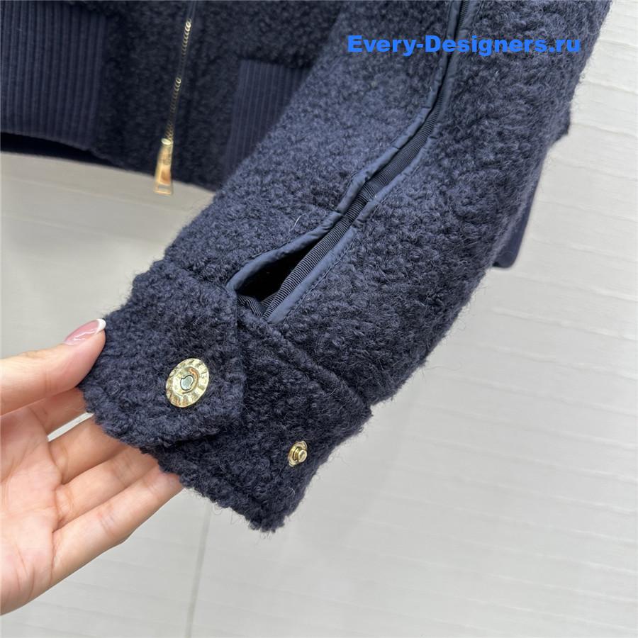 Moncler Navy Juvigny Hooded Bomber Jacket