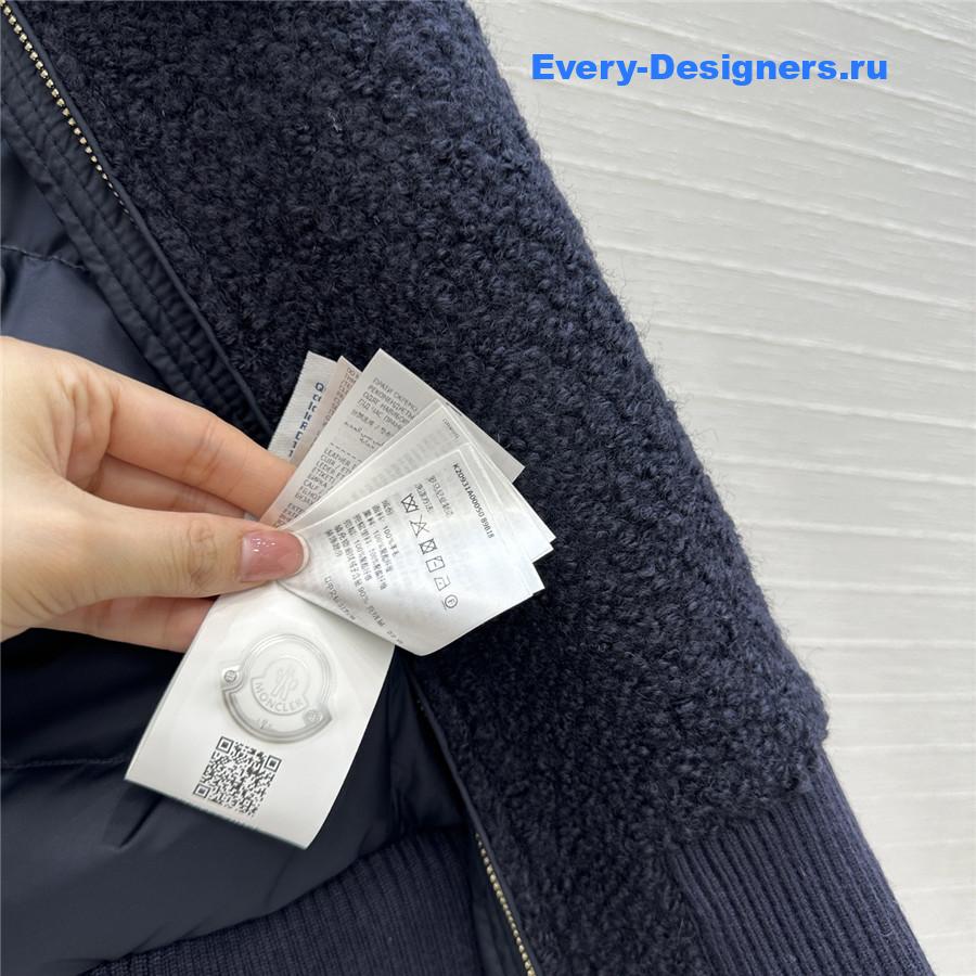 Moncler Navy Juvigny Hooded Bomber Jacket