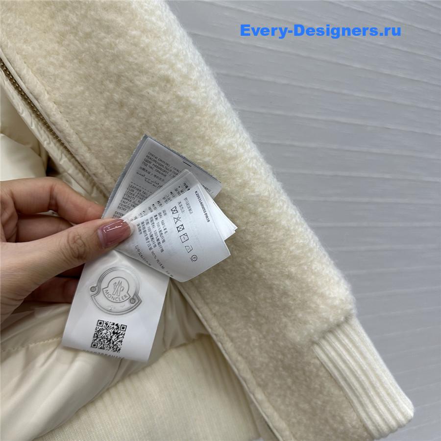 Moncler White Juvigny Hooded Bomber Jacket