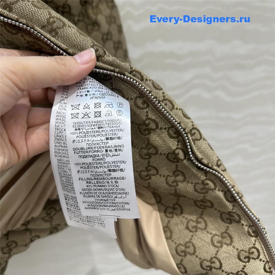 Gvc*1 gg brown canvas puffer jacket