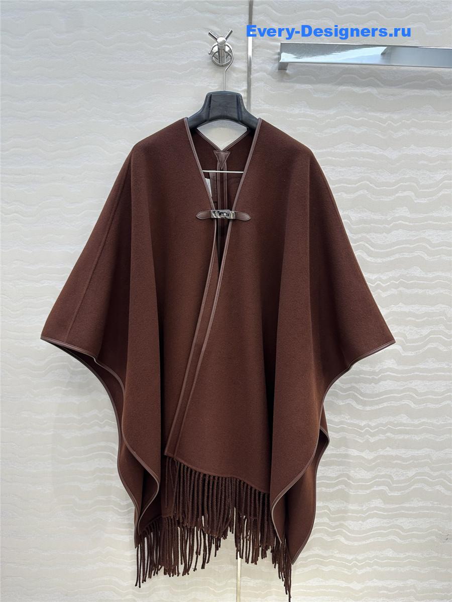 H**me5 brown kelly cashmere cape