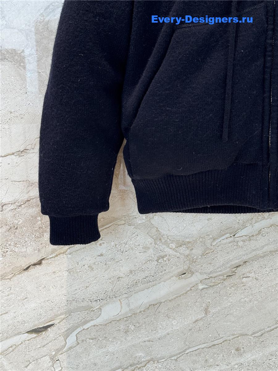 Miu Miu Navy Logo Hoodie