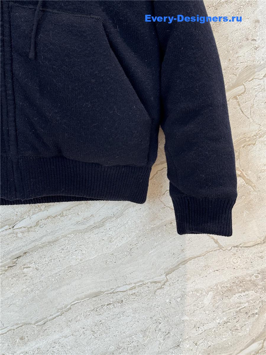 Miu Miu Navy Logo Hoodie