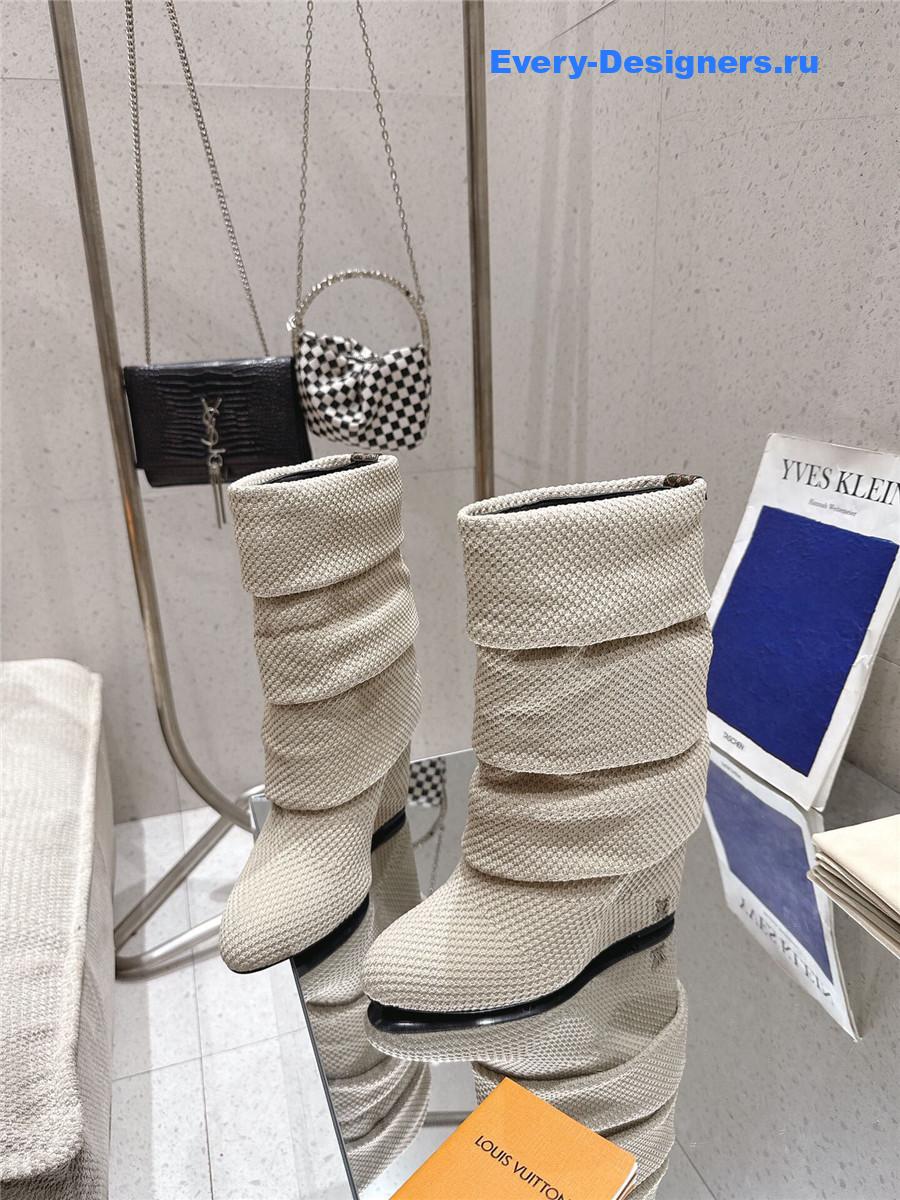 l0vis Vvtt0n beige summer mid wedge boot