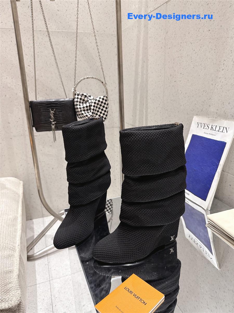 l0vis Vvtt0n black summer mid wedge boot