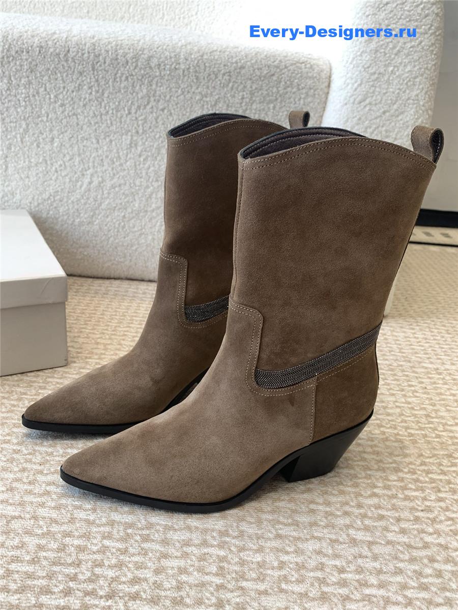 BC Brown Suede Western Cowboy Boots