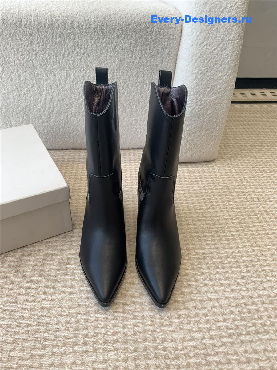 BC Black Leather Western Cowboy Boots