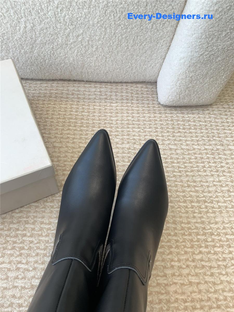 BC Black Leather Western Cowboy Boots