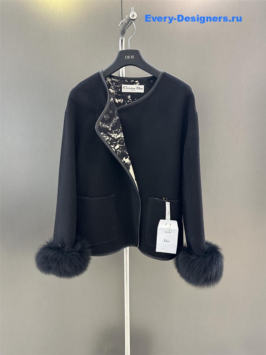 D10r black wool coat