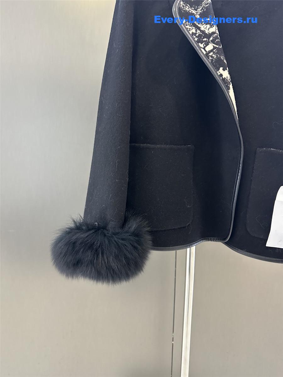 D10r black wool coat