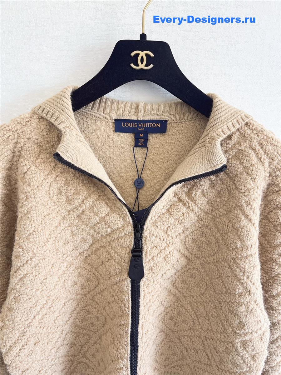 l0vis Vvtt0n monogram toweling zip-up hoodie