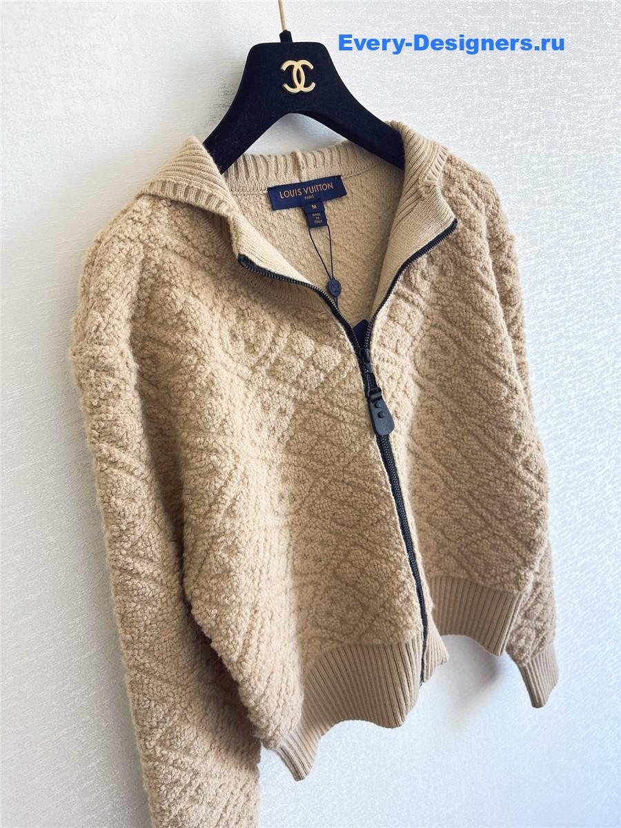 l0vis Vvtt0n monogram toweling zip-up hoodie