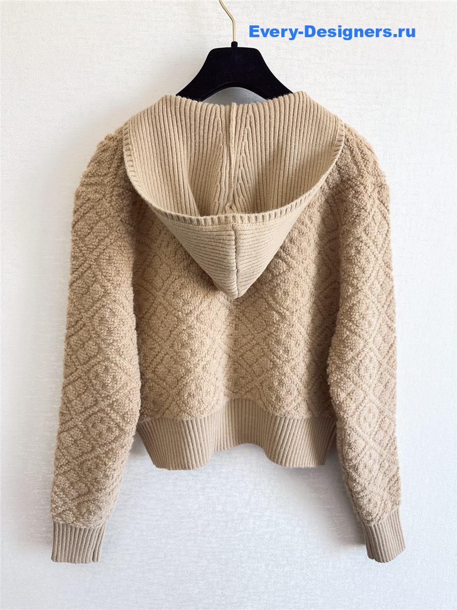 l0vis Vvtt0n monogram toweling zip-up hoodie