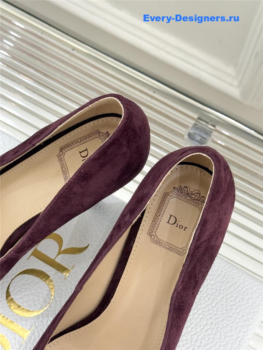 D10r purple suede pointed heel pump