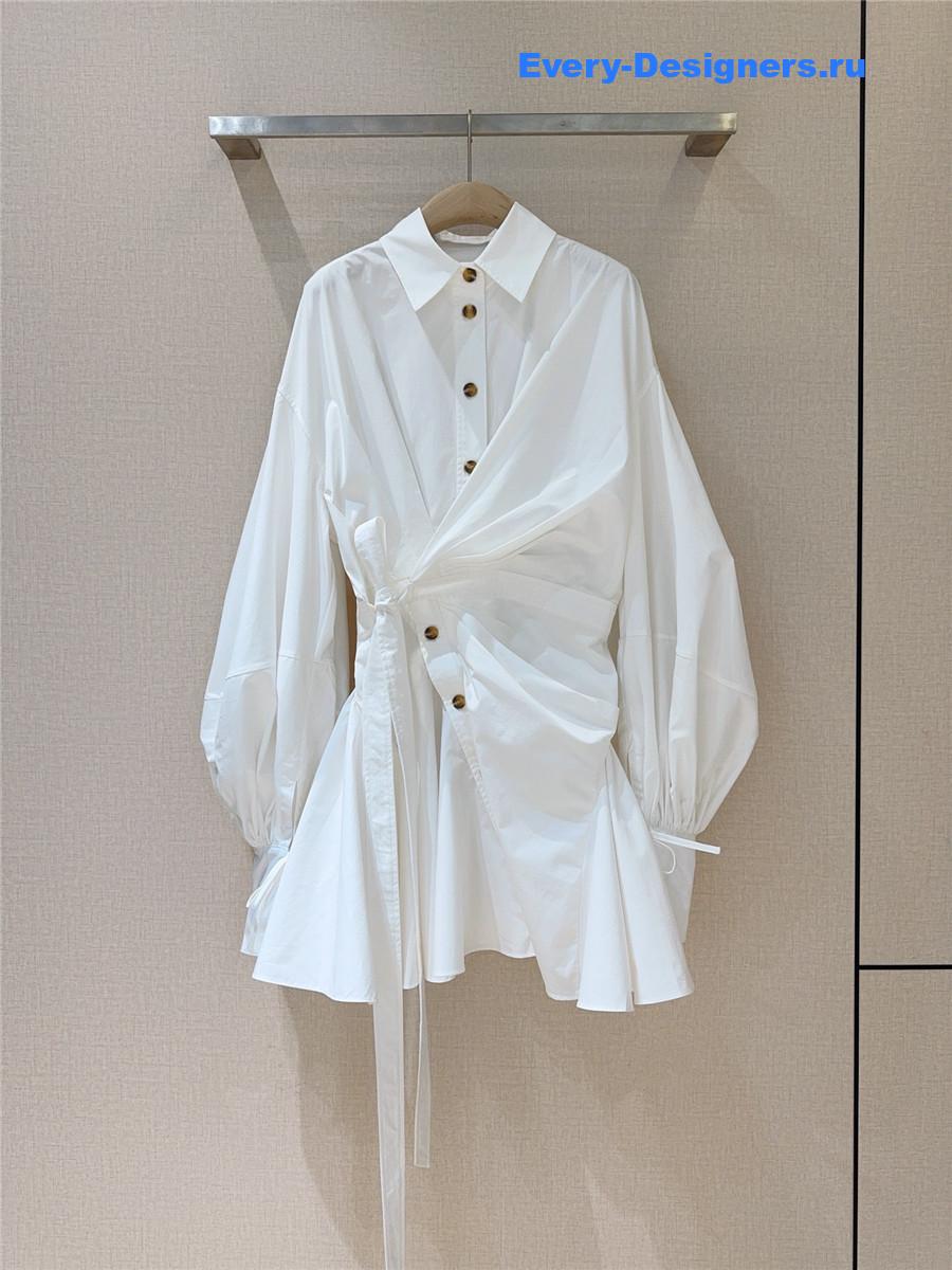 Zimm Rebellion Cotton-poplin Mini Wrap Dress