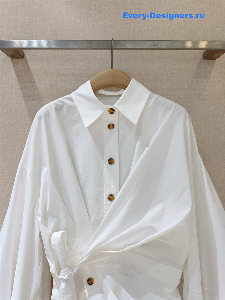 Zimm Rebellion Cotton-poplin Mini Wrap Dress